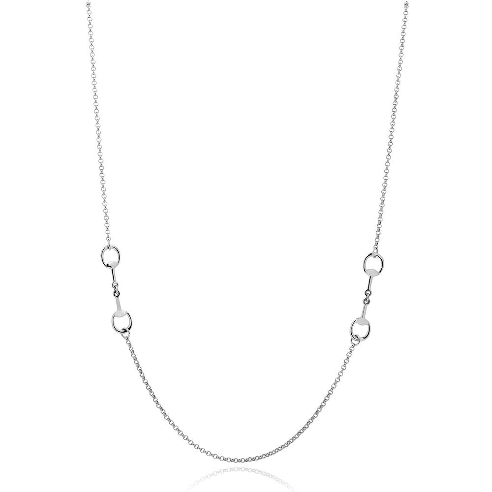 Gargantilha Bridão Ouro Branco