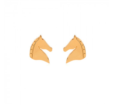 Brinco Cavalo Grande em Ouro Amarelo