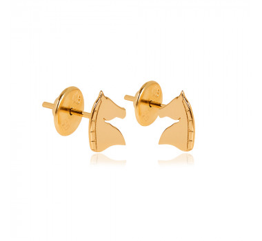 Brinco Cavalo Grande em Ouro Amarelo - Imagem 2