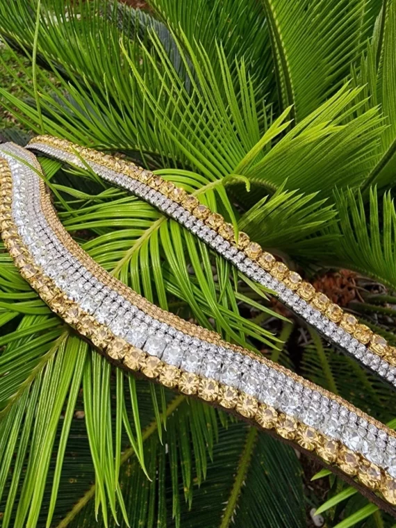 Testeira Prateada + Dourado U + Brilho de Sela