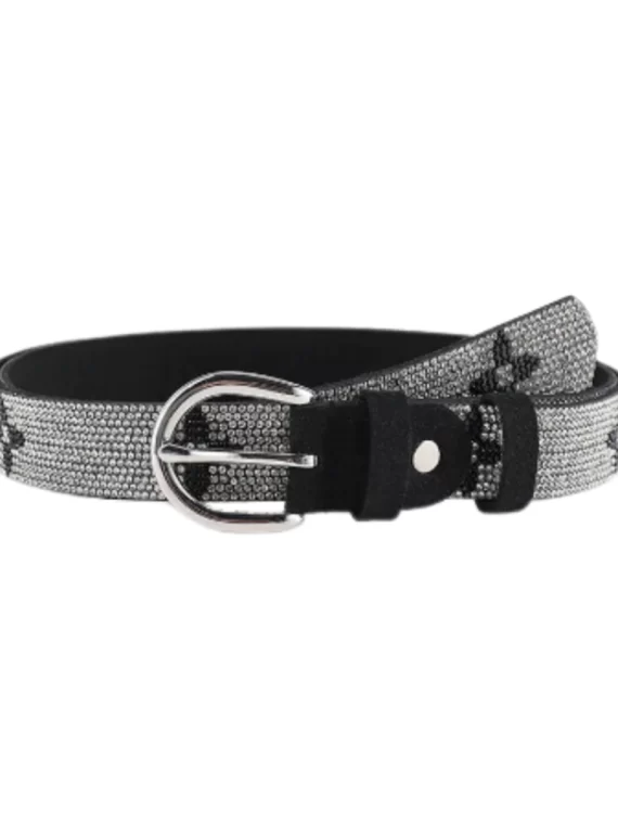 Cinto de Strass Prateado - 110cm