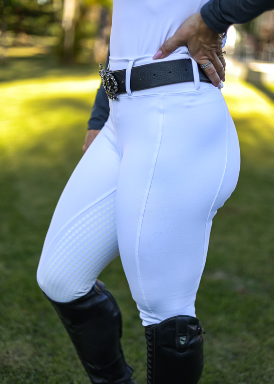 Culote Hipismo Prova Branco Full GRIP Horse SA