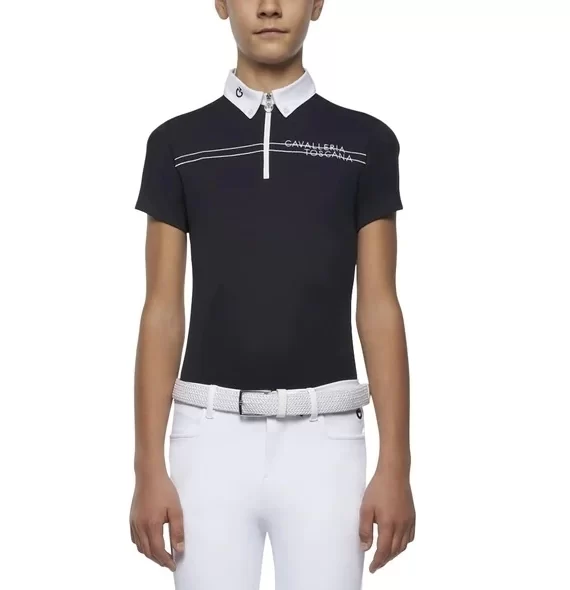 Piquet Strech S/S Competition Polo W/ logo Infantil