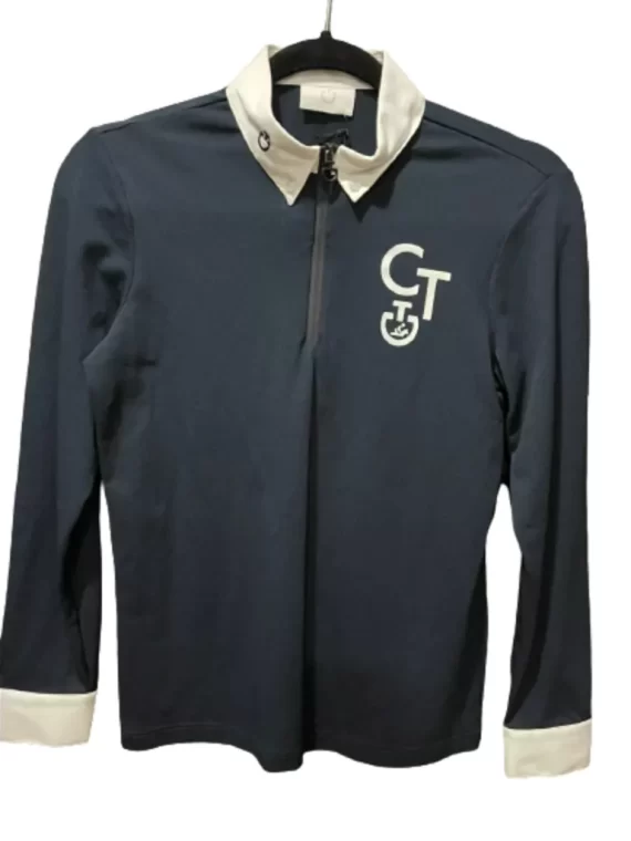 CT Letters And Logo Piquet L/S Competition Zip Polo Children Boy - 14