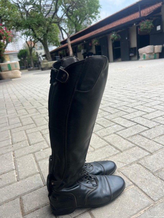 Bota de Couro Masculina - Preta -39