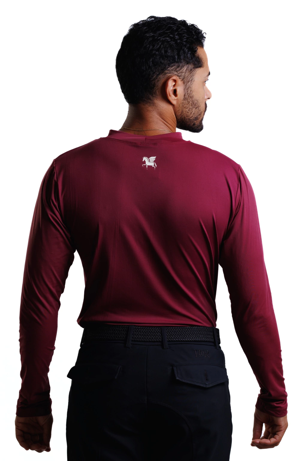 Camiseta Treino Hipismo UV Manga Longa - Bordo - Imagem 2