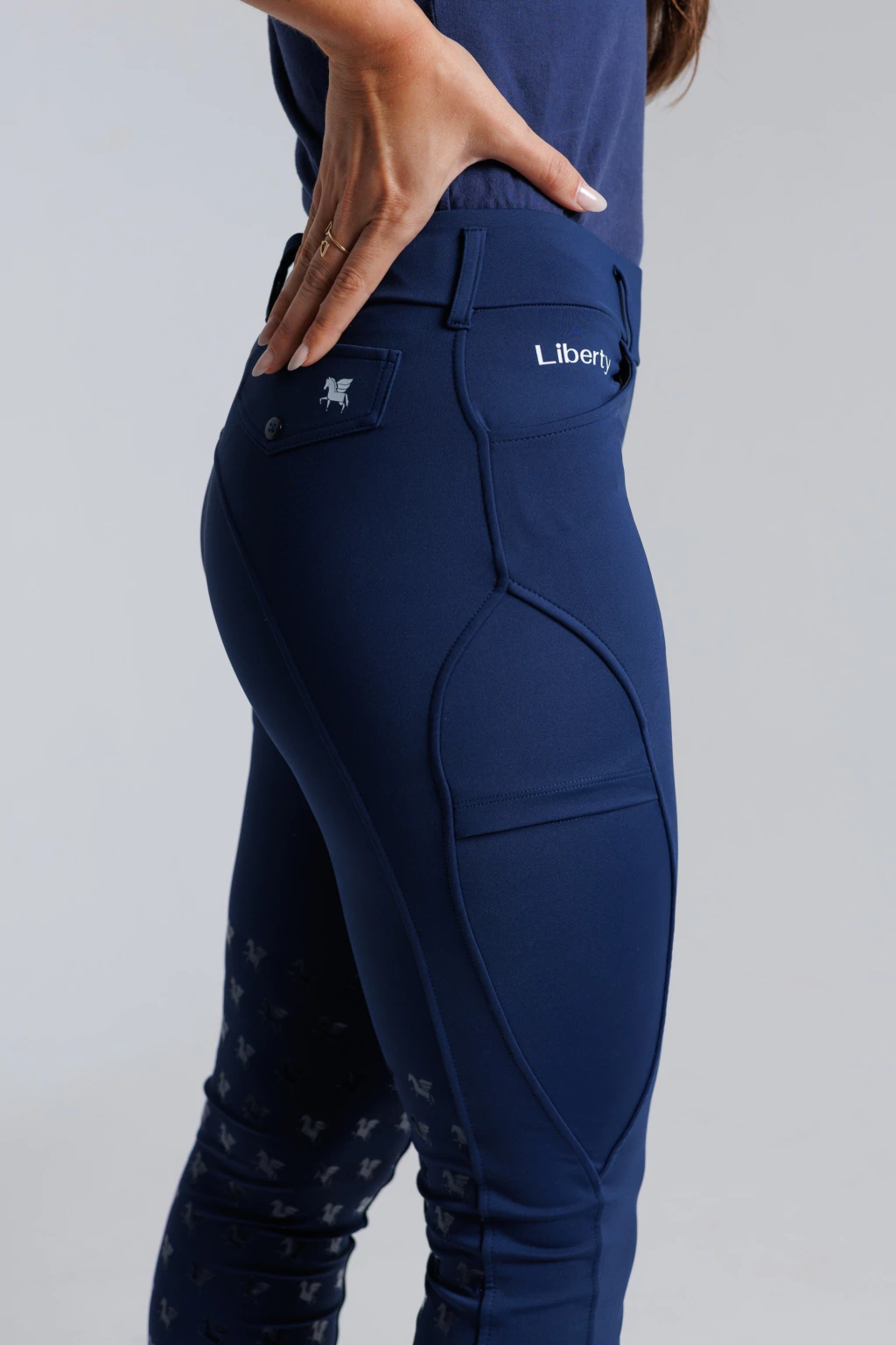 Culote Legging Treino Hipismo Pro Duplo Forro - Marinho - Imagem 10