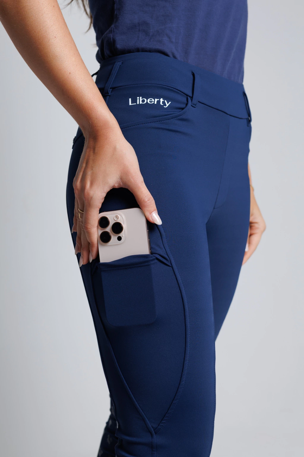Culote Legging Treino Hipismo Pro Duplo Forro - Marinho - Imagem 11