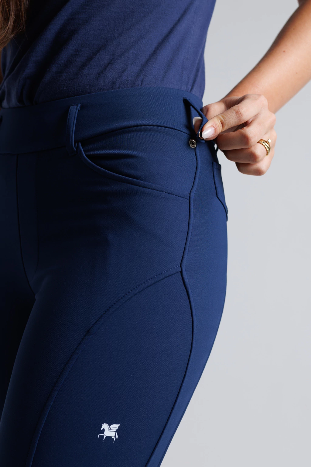 Culote Legging Treino Hipismo Pro Duplo Forro - Marinho - Imagem 8