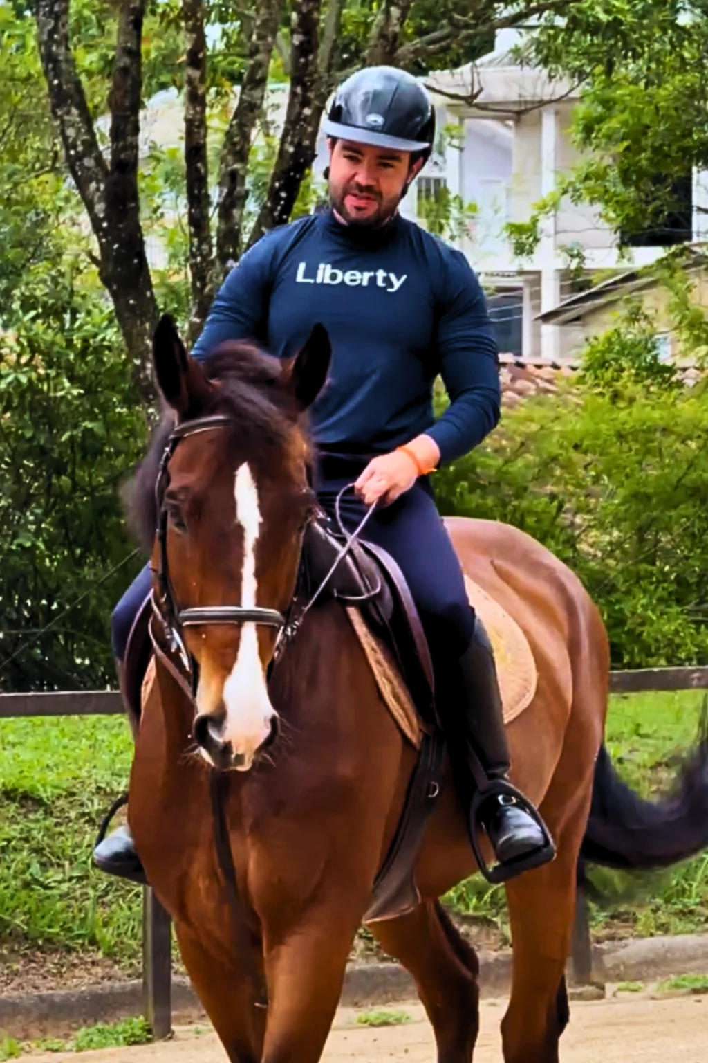 Camiseta Treino Hipismo UV Manga Longa - Marinho - Imagem 4