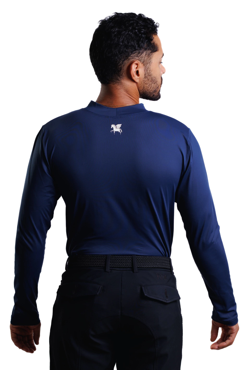 Camiseta Treino Hipismo UV Manga Longa - Marinho - Imagem 2
