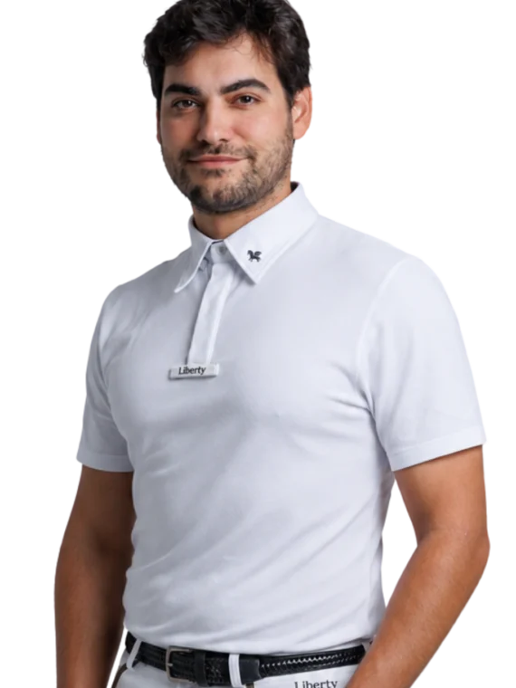 Camisa Polo Prova Hipismo Classic Manga Curta - Branca