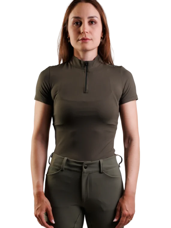 Blusa Treino Hipismo Fly - Verde Militar