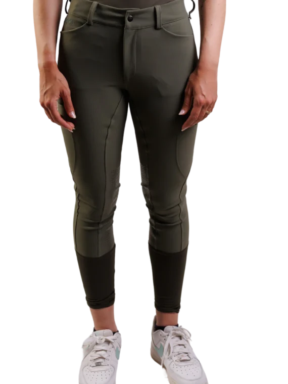 Culote Treino Hipismo Classic Lady - Verde Militar