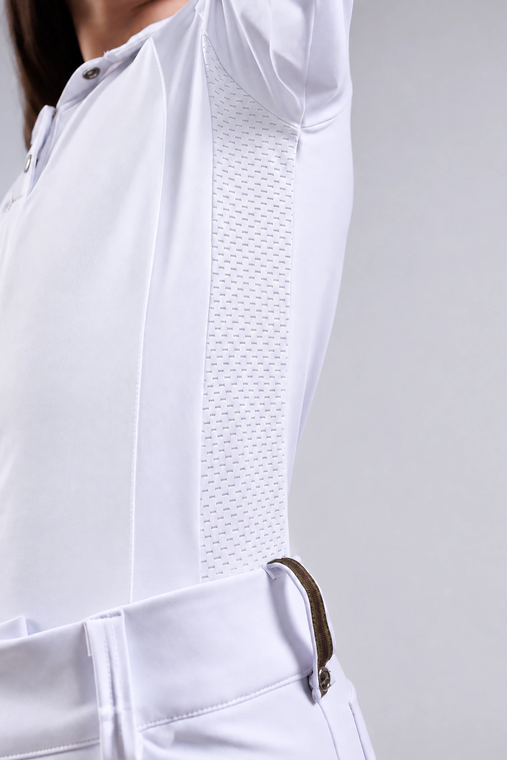 Blusa Prova Infantil Hipismo Fresh Manga Longa - Branca - Imagem 3