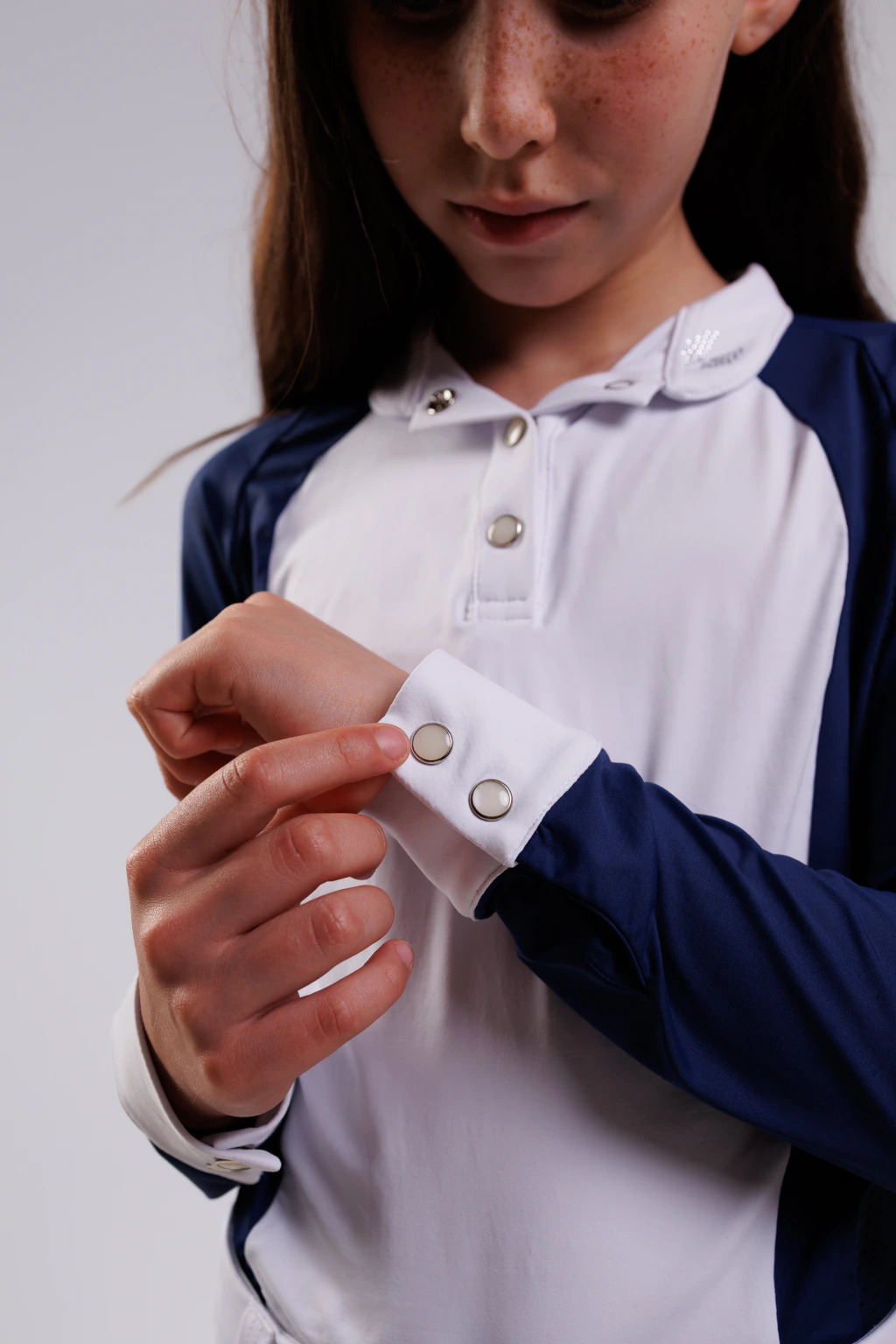 Blusa Prova Infantil Hipismo Fresh Manga Longa - Marinho - Imagem 5